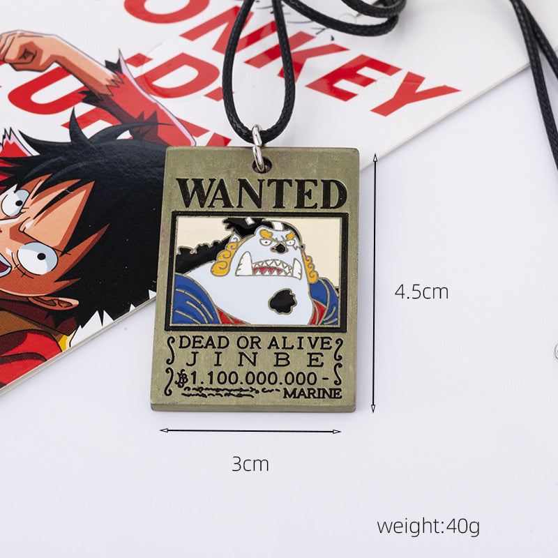 One Piece Wanted Necklace Keychain 2025